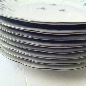 SET OF 8 PRE-OWNED JOHANN HAVILAND DINNER PLATES  SIZE: 10"